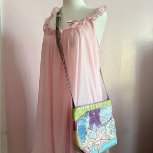 Colorful 80s Seashell Patterned Women's Bag